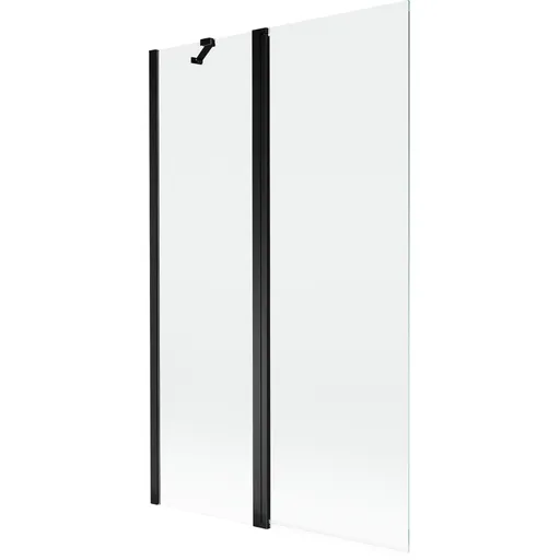 MEXEN MIST vanová zástěna 110x150 cm 6mm f+s, černá, čirá 8A9-110-011-70-00