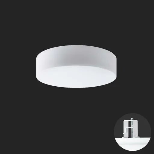 OSMONT ERI67642 ERIS V3 stropní/nástěnné skleněné polovestavné svítidlo bílá IP44 4000 K 33W LED DALI HF