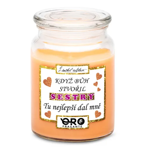 Svíčka Když bůh stvořil sestry (Vůně svíčky: Tropické ovoce)