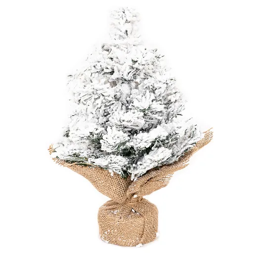 Zasněžený stromek v jutě Tiga, 30 cm, 30 cm
