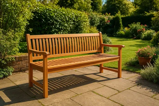 34978 Zahradní lavice z teaku 180 cm – 3místná, masivní dřevo