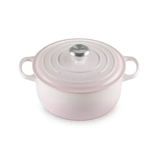 Kastrol SIGNATURE 24 cm, 4,2 l, SHELL PINK, litina, Le Creuset