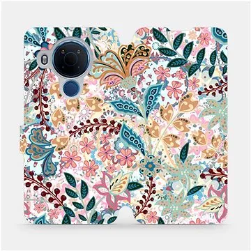 Flipové pouzdro na mobil Nokia 5.4 - MX04S Spletité kvítky a listy (5903516648054)