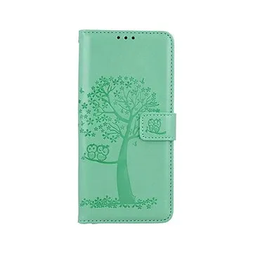 TopQ Pouzdro Vivo Y21s knížkové Zelený strom sovičky 70723 (Sun-70723)