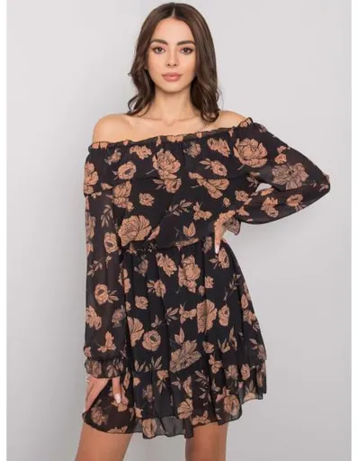 Dámské šaty BRIANNON černé a hnědé