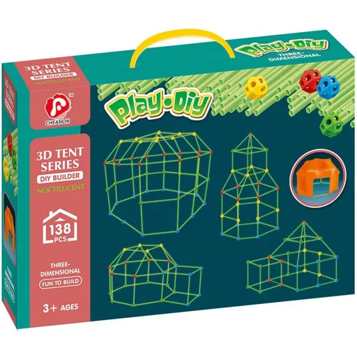 Alltoys Stavebnice trojrozměrný stan 138 ks