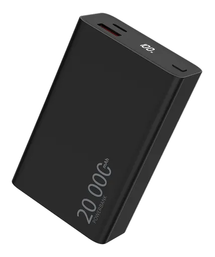 WG - Power Bank 20000 mAh, USB-C PD 20W + USB-A QC 22.5W, černá