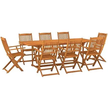 9dílný zahradní jídelní set masivní akáciové dřevo, 3086986 (3086986)