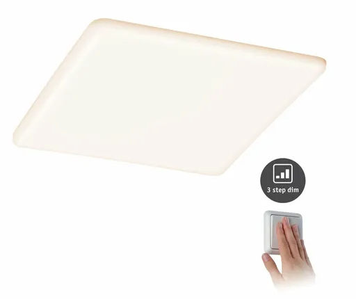 PAULMANN LED vestavné svítidlo Veluna VariFit IP44 3-krokové-stmívatelné hranaté 215x215mm 21W 3.000K satén 930.62
