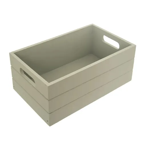 Orion Dřevěná bedýnka, zelená, 31 x 21 x 13 cm, M