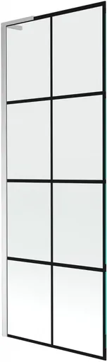 MEXEN/S Next L vanová zástěna FIX 70 x 150, černá vzor, chrom 895-070-000-03-77-01