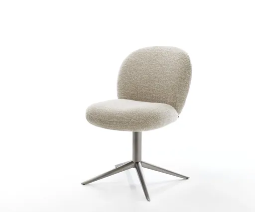 Jídelní židle Nube-Flex tkanina Měkký béžová křížová podnož