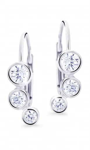 Cutie Diamonds Luxusní visací náušnice z bílého zlata s diamanty DZ8030-55-00-X-2