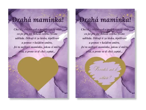 Personal Stírací los Povedeš mě k oltáři ? - Purple