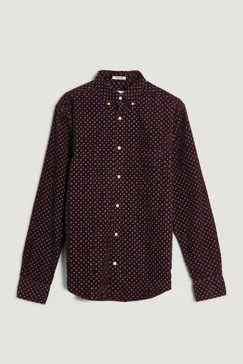 KOŠILE GANT REG AOP PRINT CORDUROY SHIRT PLUMPED RED