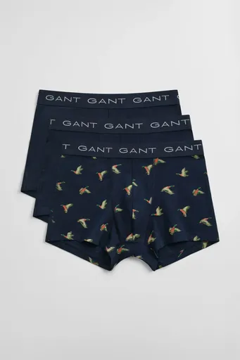 SPODNÍ PRÁDLO GANT DUCK PRINT TRUNK 3-PACK MARINE