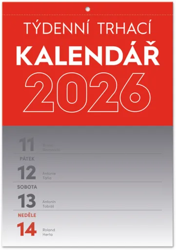 Týdenní trhací kalendář 2026 - nástěnný kalendář