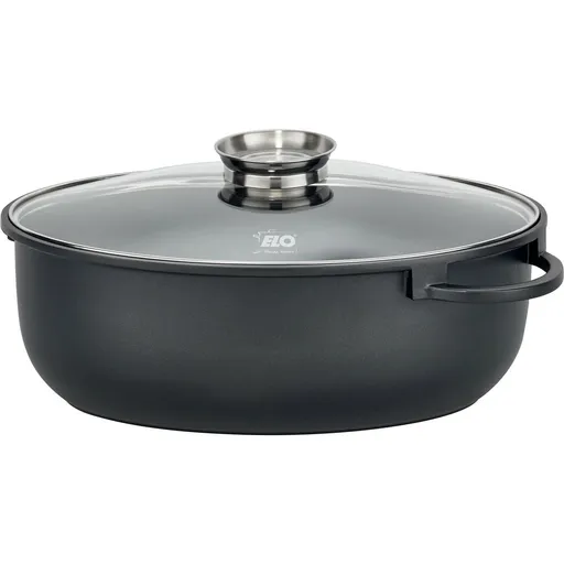 Elo 80038 Pekáč se skleněnou poklicí a aroma úchytem Alucast 38 x 25 cm