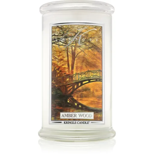 Kringle Candle Amber Wood vonná svíčka 624 g