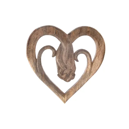 InDecor Srdce z mangového dřeva Joined hands, 30 x 30 x 2,5 cm