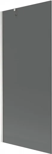 MEXEN/S Next vanová zástěna FIX 80 x 150, grafit, nikl kartáčovaná 895-080-000-00-40-97