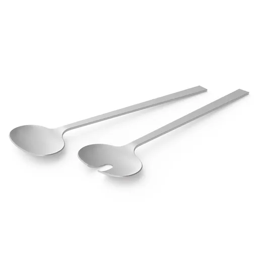 Salátové náčiní LENORA 30 cm, sada 2 ks, stříbrná, nerezová ocel, Zack