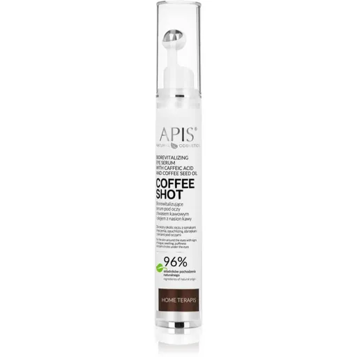 Apis Natural Cosmetics Coffee Shot rozjasňující oční sérum s výtažky z kávy 10 ml