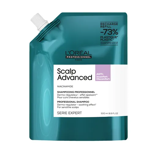 L'Oréal Professionnel Šampon pro citlivou pokožku hlavy Scalp Advanced Anti-Discomfort Dermo (Regulator Shampoo) 500 ml - náhradní náplň