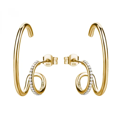 Rosato Dvojité pozlacené náušnice Bianca RZBI77