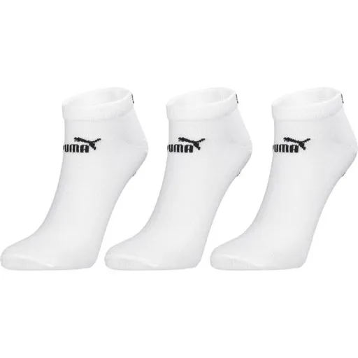 Puma ELEMENTS UNISEX PLAIN SNEAKER 3P Unisex ponožky, bílá, velikost 43-46