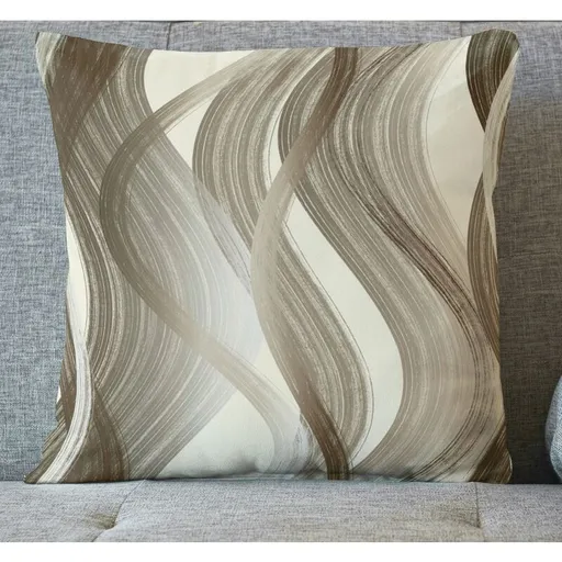 Návlek na polštář, OXY Vlny, hnědý, 45 x 45 cm