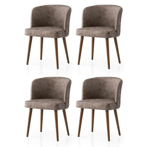 Sada jídelních židlí Zen Mink and Black, 4 ks