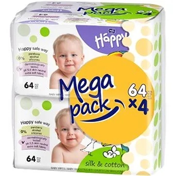 BELLA Baby Happy hedvábí a bavlna  (4× 64 ks) (5900516015015)