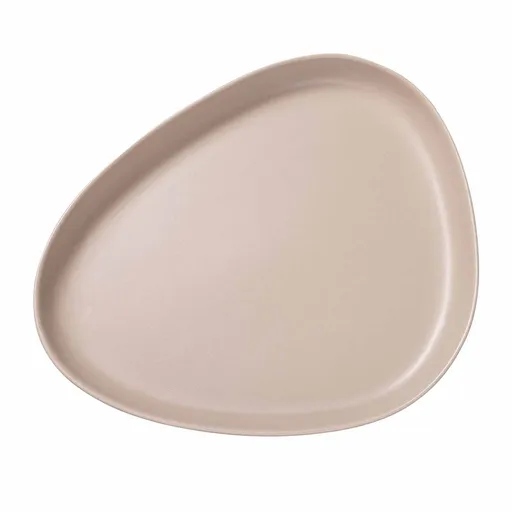 Servírovací talíř CURVE 35 cm, písková, kamenina, LIND DNA