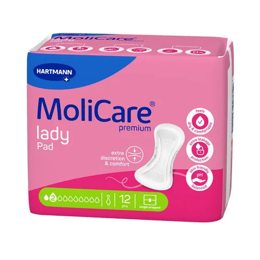 MoliCare Lady Pad 2 kapky inkontinenční vložky 12 ks