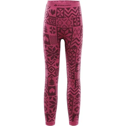 ALPINE PRO LESSO Dětské spodní kalhoty, růžová, velikost