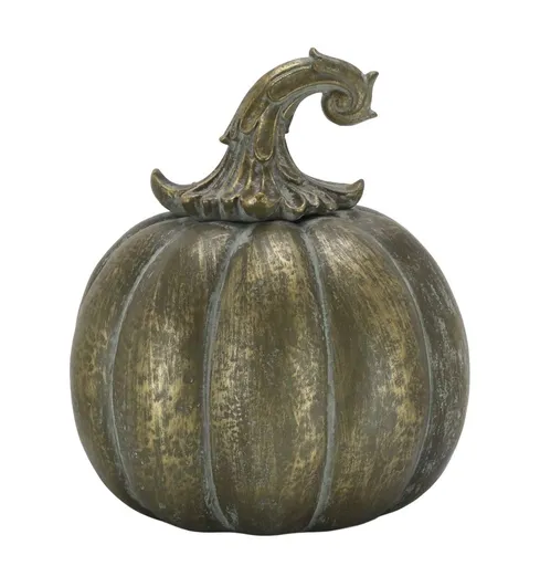 Mosazná antik dekorace dýně Millani XL - Ø 21*25 cm Chic Antique