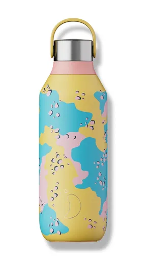Termoláhev Chilly's Bottles - Desert Camo yellow 500ml, edice Studio/Series 2