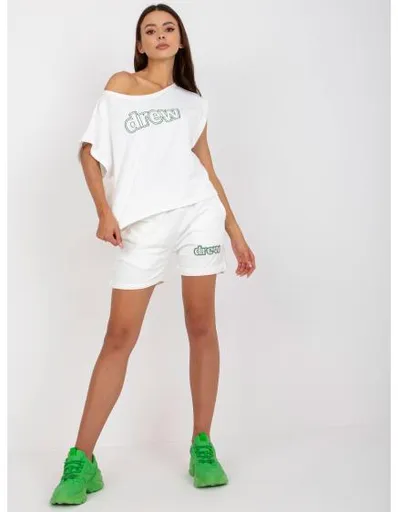 Dámská  souprava tepláková s kapsami bavlněná ZELDA bílá