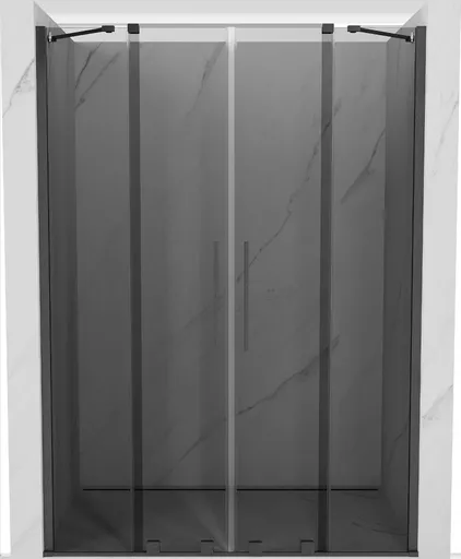 MEXEN/S Velar Duo posuvné sprchové dveře 140, grafit, grafit kartáčovaná 871-140-000-42-66