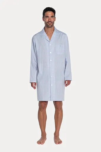 Pánská noční košile RONALDO M Světle modrá