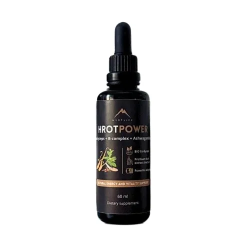 Hrotlife Hrotpower Cordyceps + B-komplex + Ashwagandha tinktura 60 ml