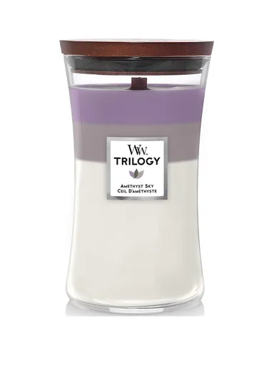 WoodWick Vonná svíčka velká Trilogy Amethyst Sky 609,5 g