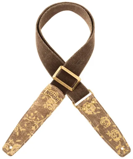 Magrabò Stripe SS Cotton Washed Brown / White Rose 5 cm