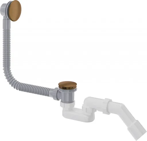 DEANTE Prizma kartáčovaný bronz Odtoková sada do vany, click-clack NHC_C57B