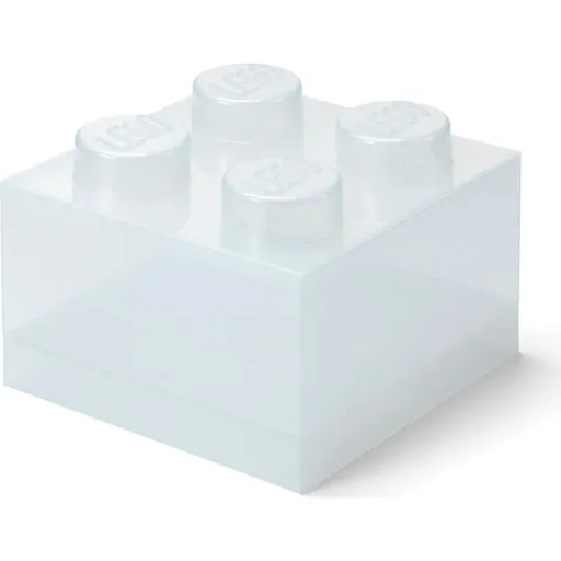 LEGO úložný box 4 s víkem - Třpytivá průhledná