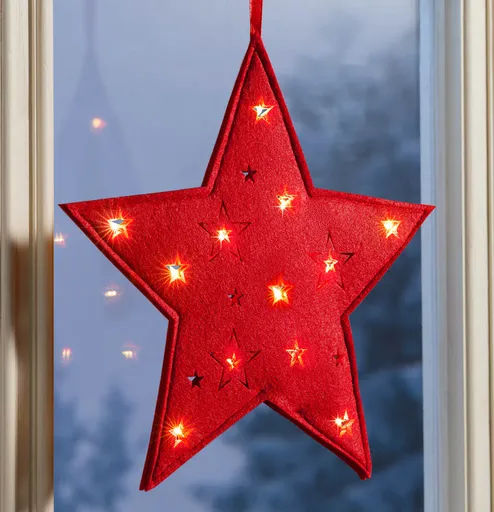 LED Plstěná hvězda