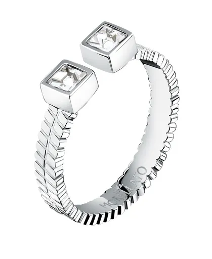 Morellato Otevřený ocelový prsten s krystaly Gioia SAVY3901 52 mm