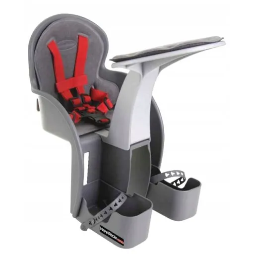 WEERIDE SAFE FRONT CLASSIC Dětská přední sedačka na kolo, šedá, velikost