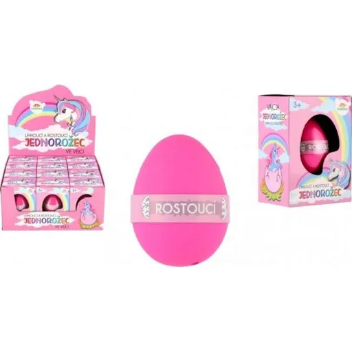 Vejce líhnoucí a rostoucí jednorožec v krabičce